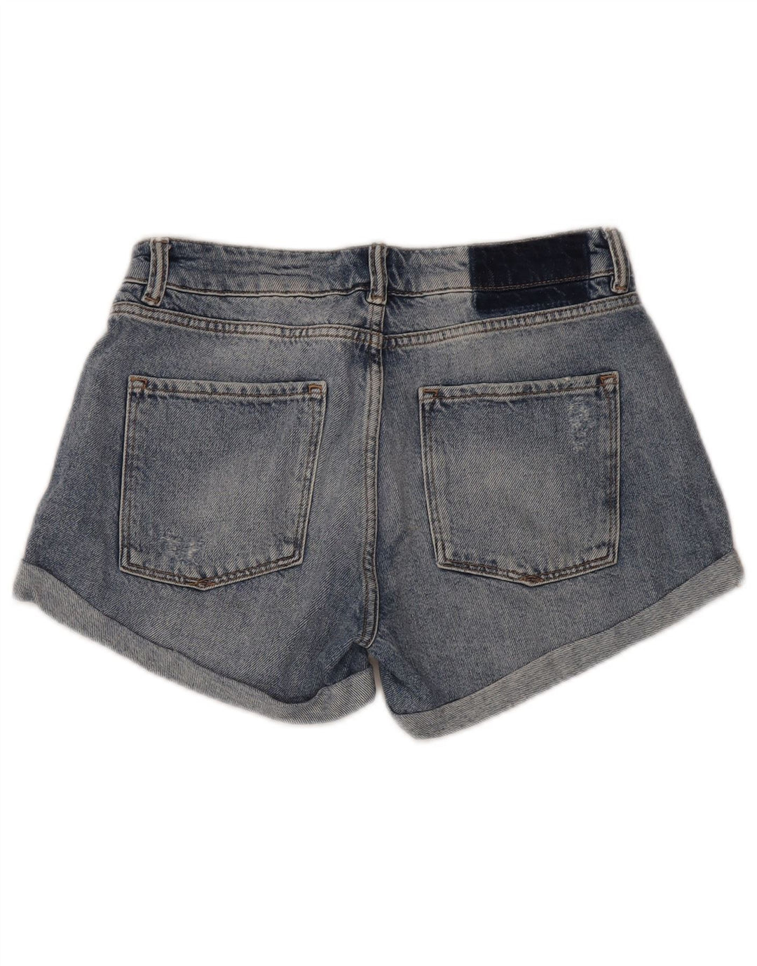 Pantaloncini di jeans invecchiati da donna All Saints W30 cotone blu medio