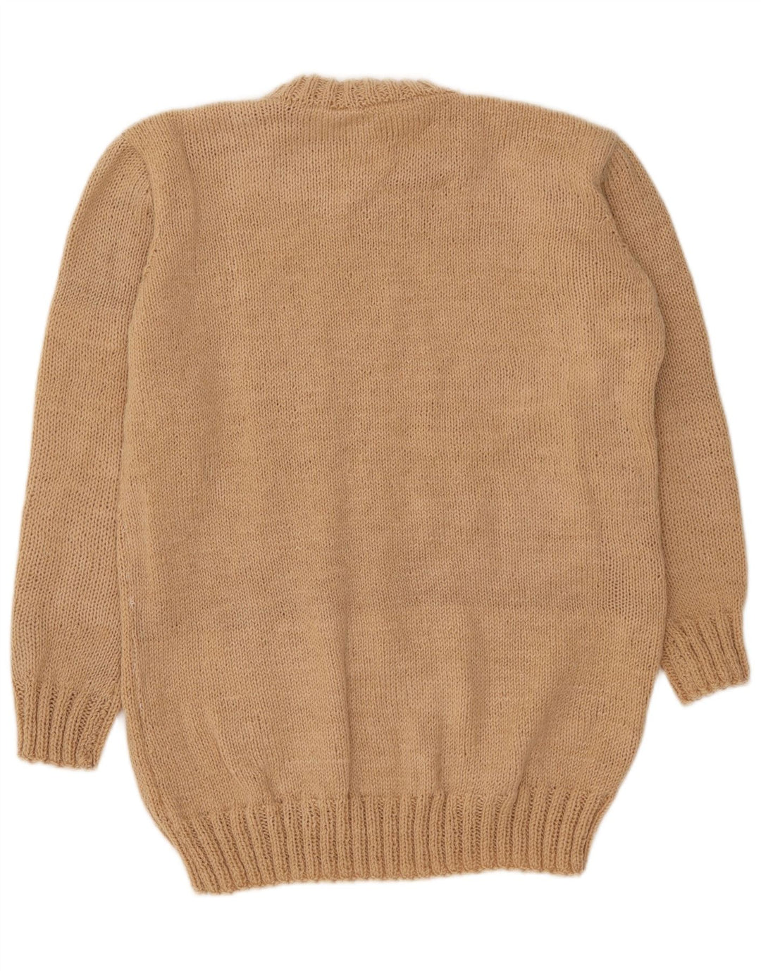 Maglione girocollo da uomo vintage beige medio