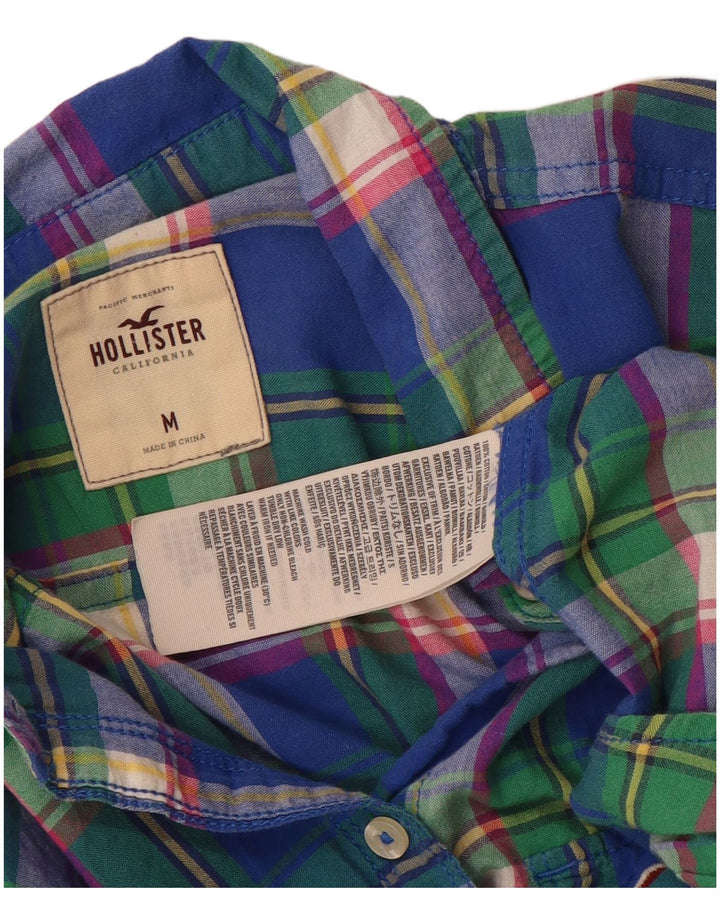 Camicia Hollister da donna UK 12 cotone a quadri multicolore medio