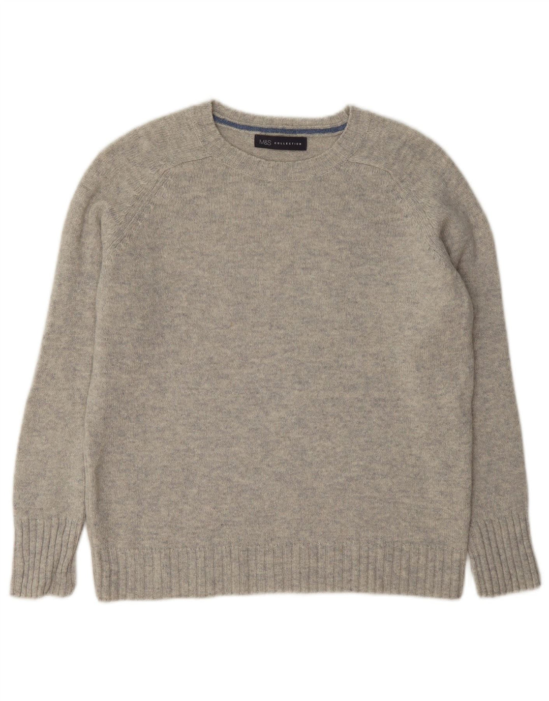 Maglione maglione con scollo a barca da donna Marks & Spencer UK 12 Blu medio screziato