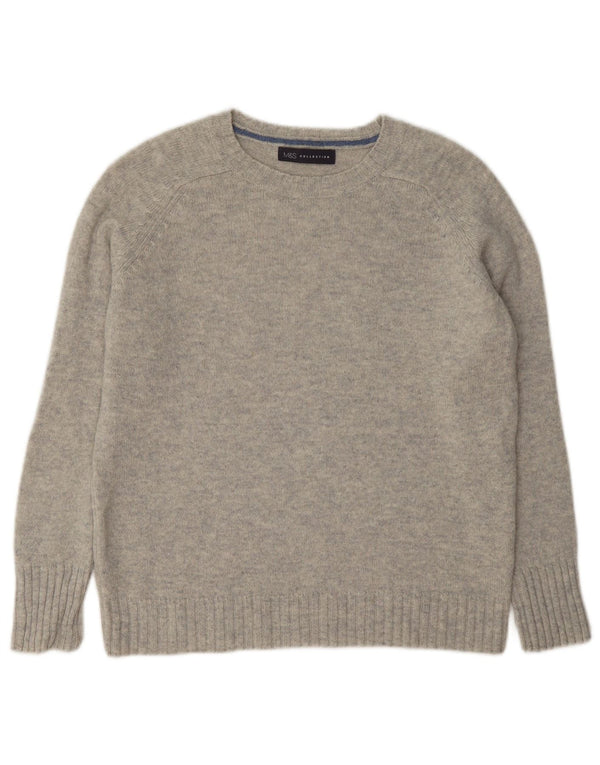 Maglione maglione con scollo a barca da donna Marks & Spencer UK 12 Blu medio screziato