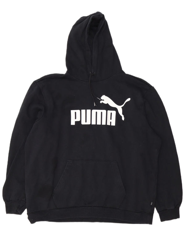 Felpa con cappuccio grafica da uomo Puma 2XL cotone nero sportivo