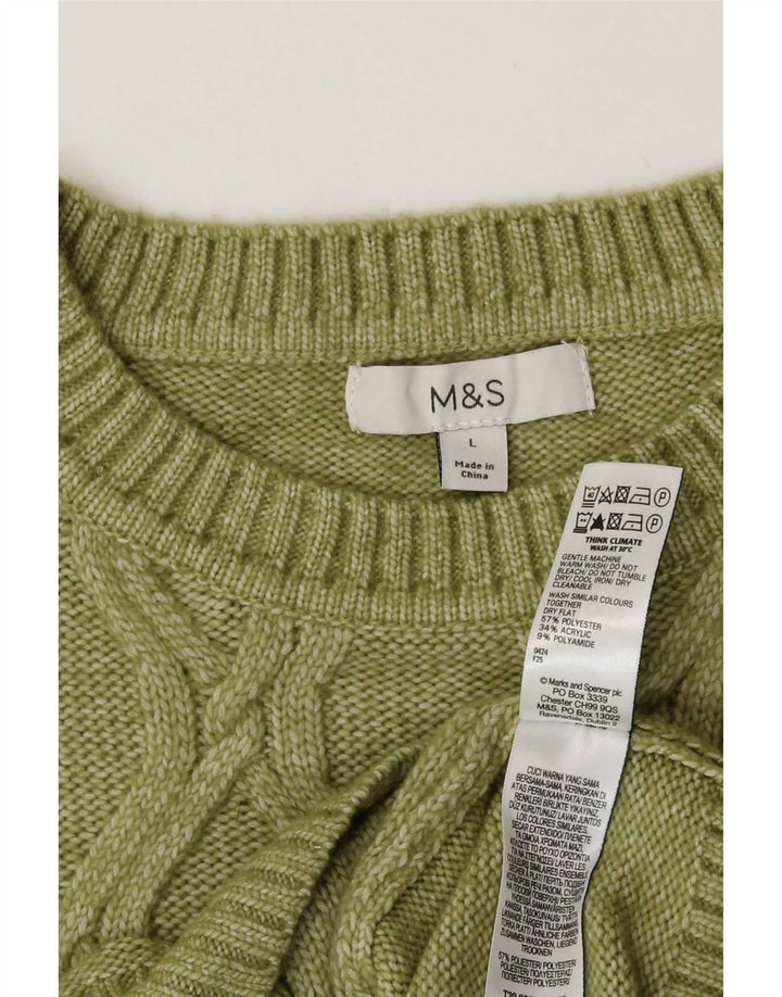 Canotta da donna Marks & Spencer UK 16 grande poliestere verde