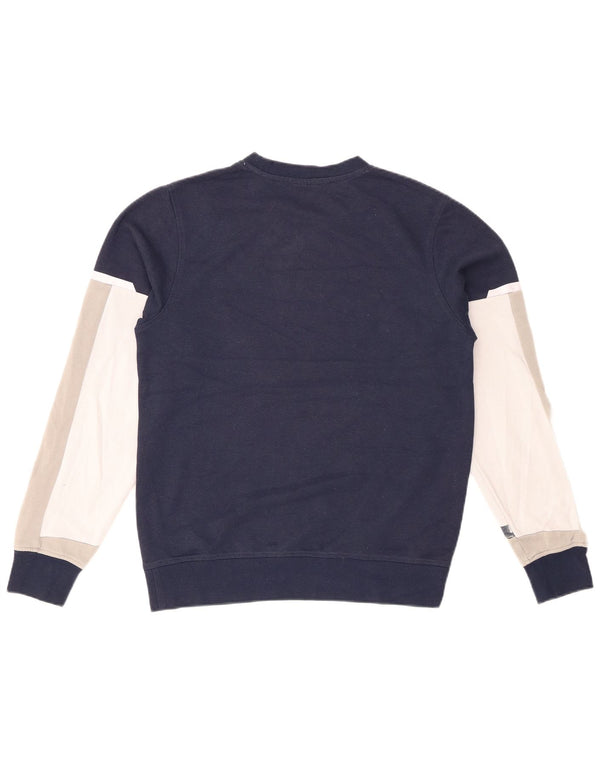 JACK & JONES Felpa da uomo Maglione piccolo blu navy in cotone color block