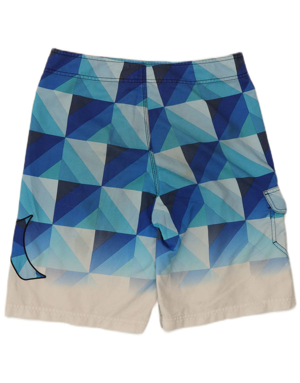 Pantaloncini da bagno grafici da uomo Hurley blu medio geometrico