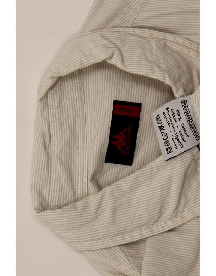 Camicia Uomo Kappa 2XL Cotone Gessato Beige