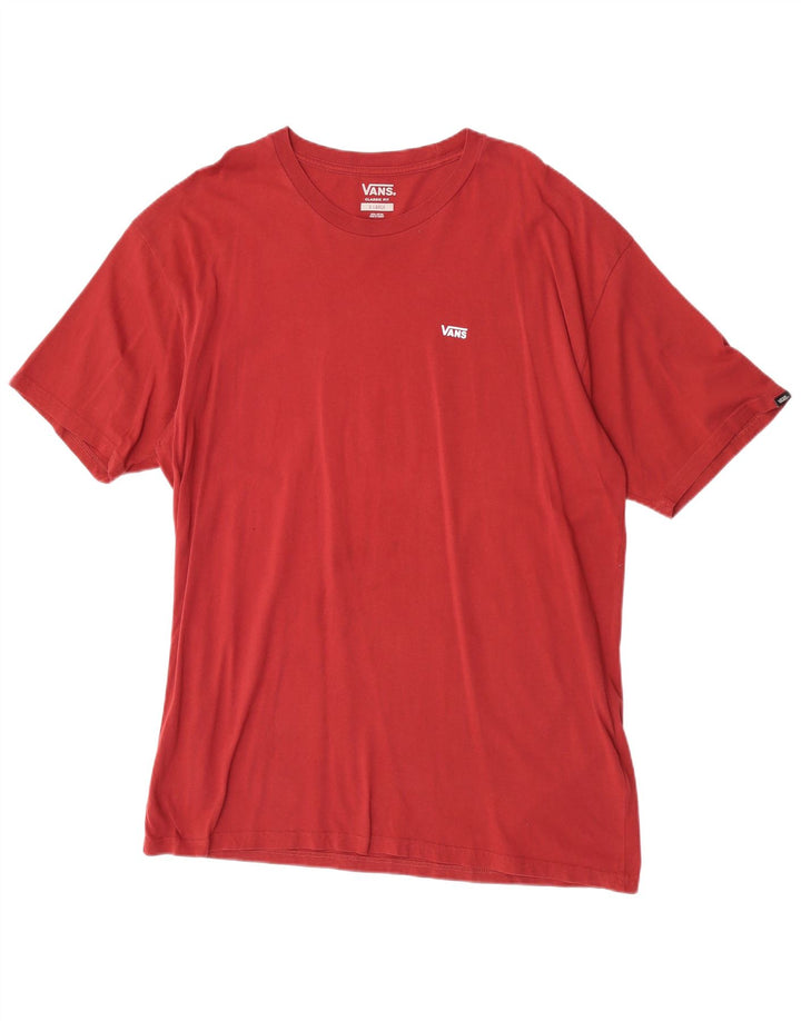 T-shirt da uomo Vans Classic Fit XL rossa in cotone
