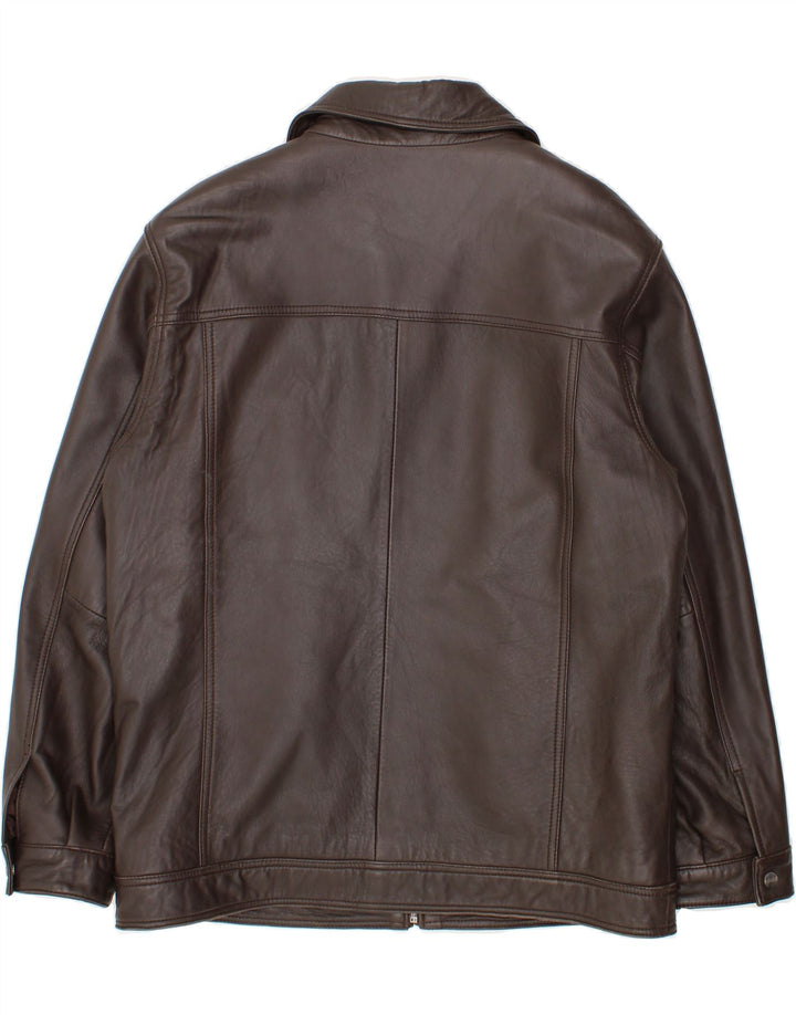 Giacca in pelle da uomo VINTAGE UK 38 Pelle marrone medio