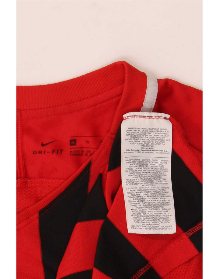 T-shirt Nike Dri Fit da uomo XL in poliestere a righe rosse
