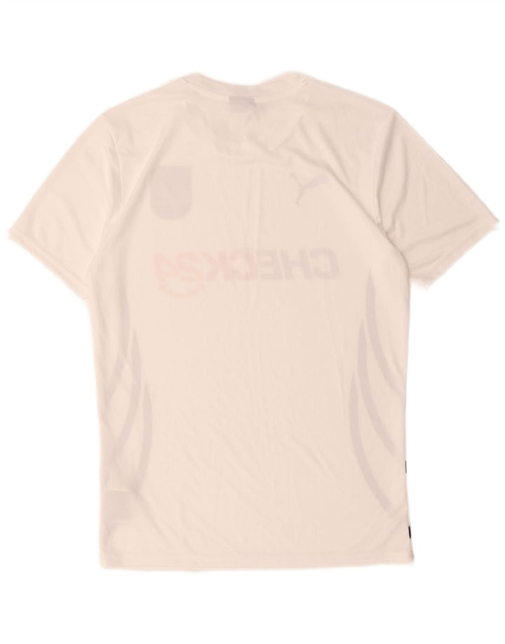 T-shirt grafica da uomo Puma Deutshland Top piccola in poliestere bianco