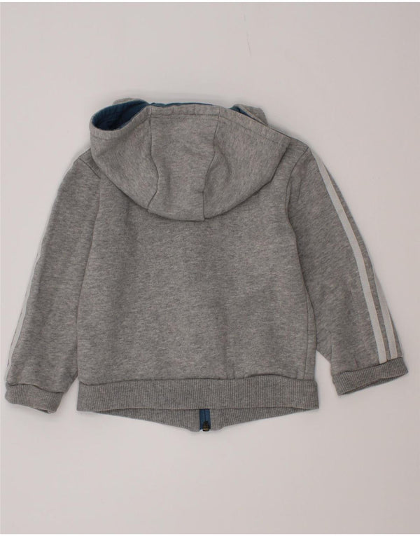 Maglione con cappuccio e zip Adidas da bambino 18-24 mesi in cotone grigio