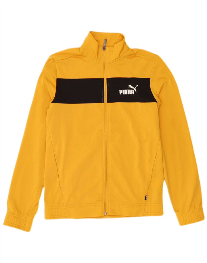 Giacca da tuta da ragazzo Puma 13-14 anni Poliestere color block giallo