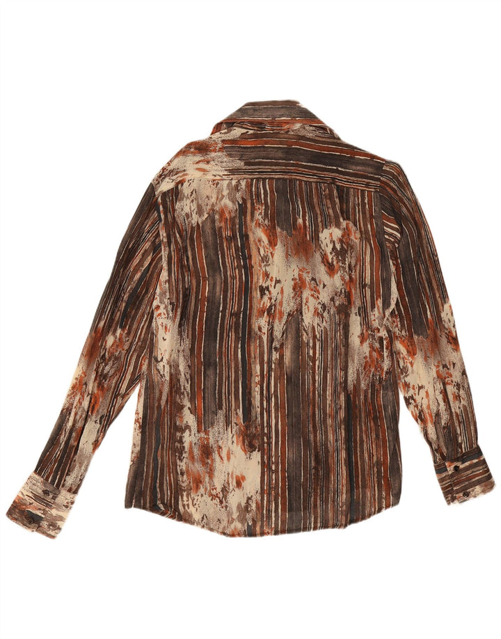 Camicia da uomo Sonny Bono a righe marrone medio