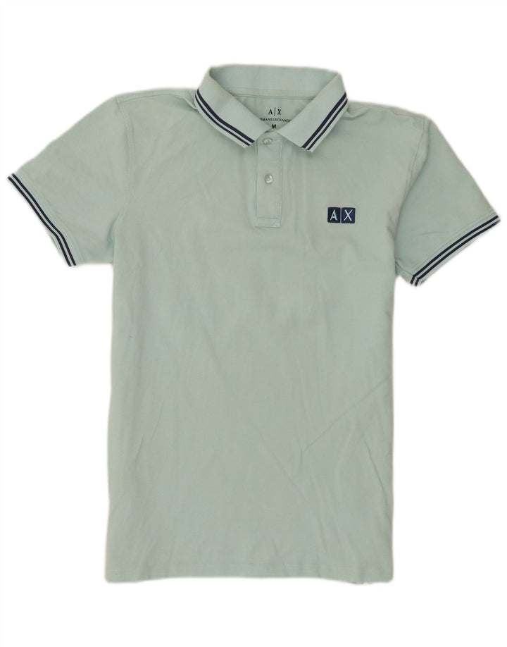 Polo Uomo Armani Exchange Large Blu In Cotone