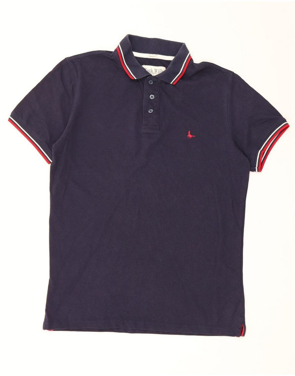 Polo da uomo dalla vestibilità classica Jack Wills in cotone blu navy medio
