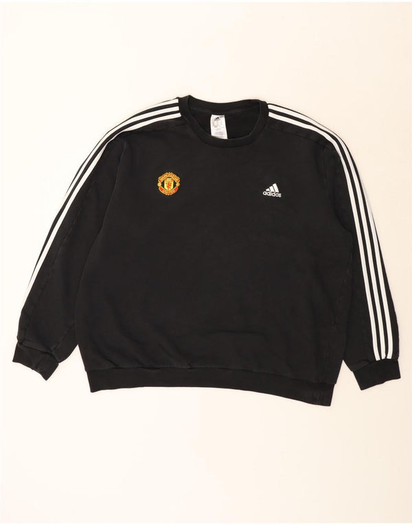 Felpa Adidas Uomo Manchester United Felpa 2XL Cotone Nero