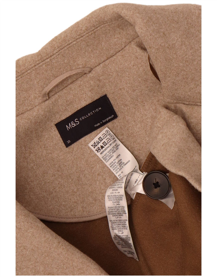 Cappotto da donna Marks & Spencer UK 20 2XL Poliestere beige