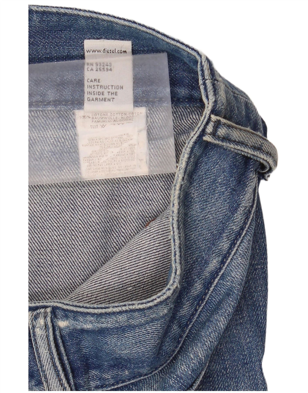 Jeans bootcut da donna Diesel W26 L32 in cotone blu