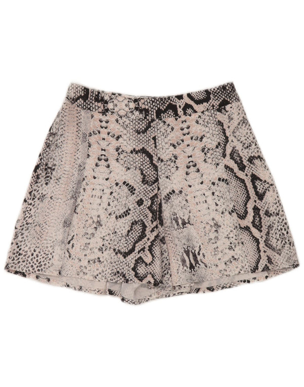 Pantaloncini casual a vita alta da donna Karen Millen UK 6 XS W25 Rosa Stampa animalier