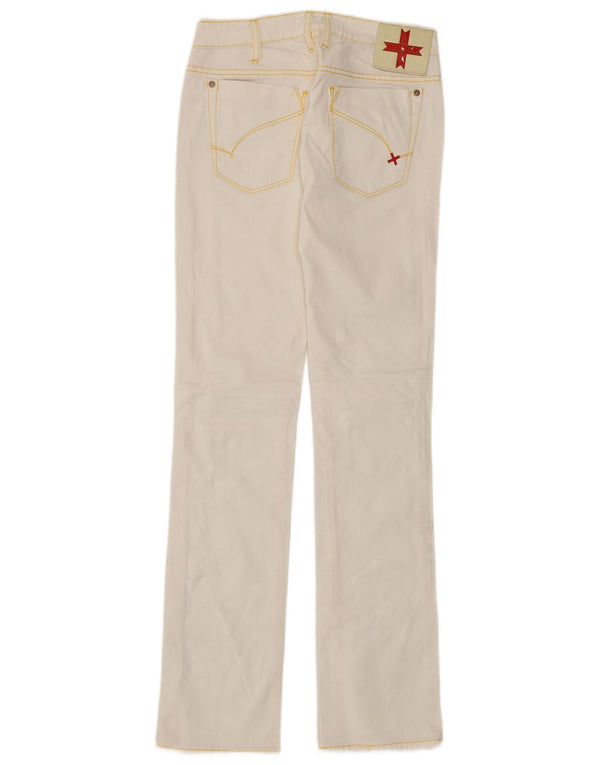 Jeans dritti da donna Zu Elements W24 L32 cotone bianco