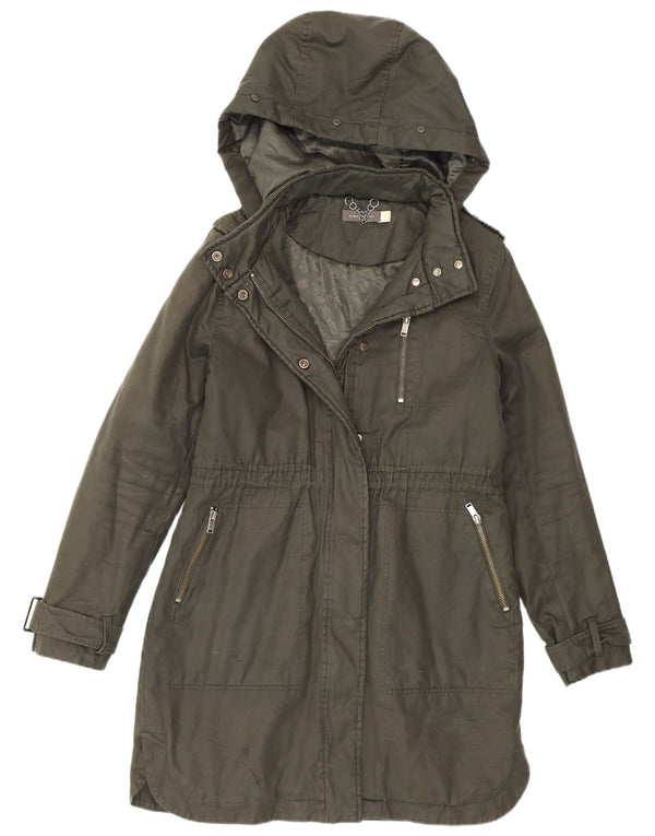 Giacca parka con cappuccio da donna MINT VELVET UK 10 piccola cachi
