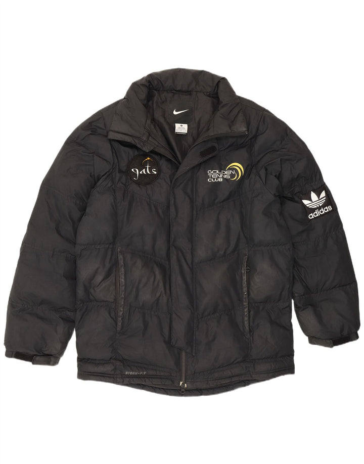 Giacca imbottita con grafica Nike da uomo UK 38 medio poliestere nero