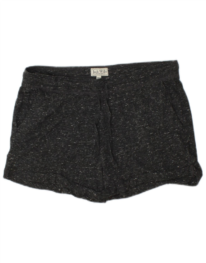 Pantaloncini sportivi da donna Jack Wills UK 8 piccoli poliestere screziato nero
