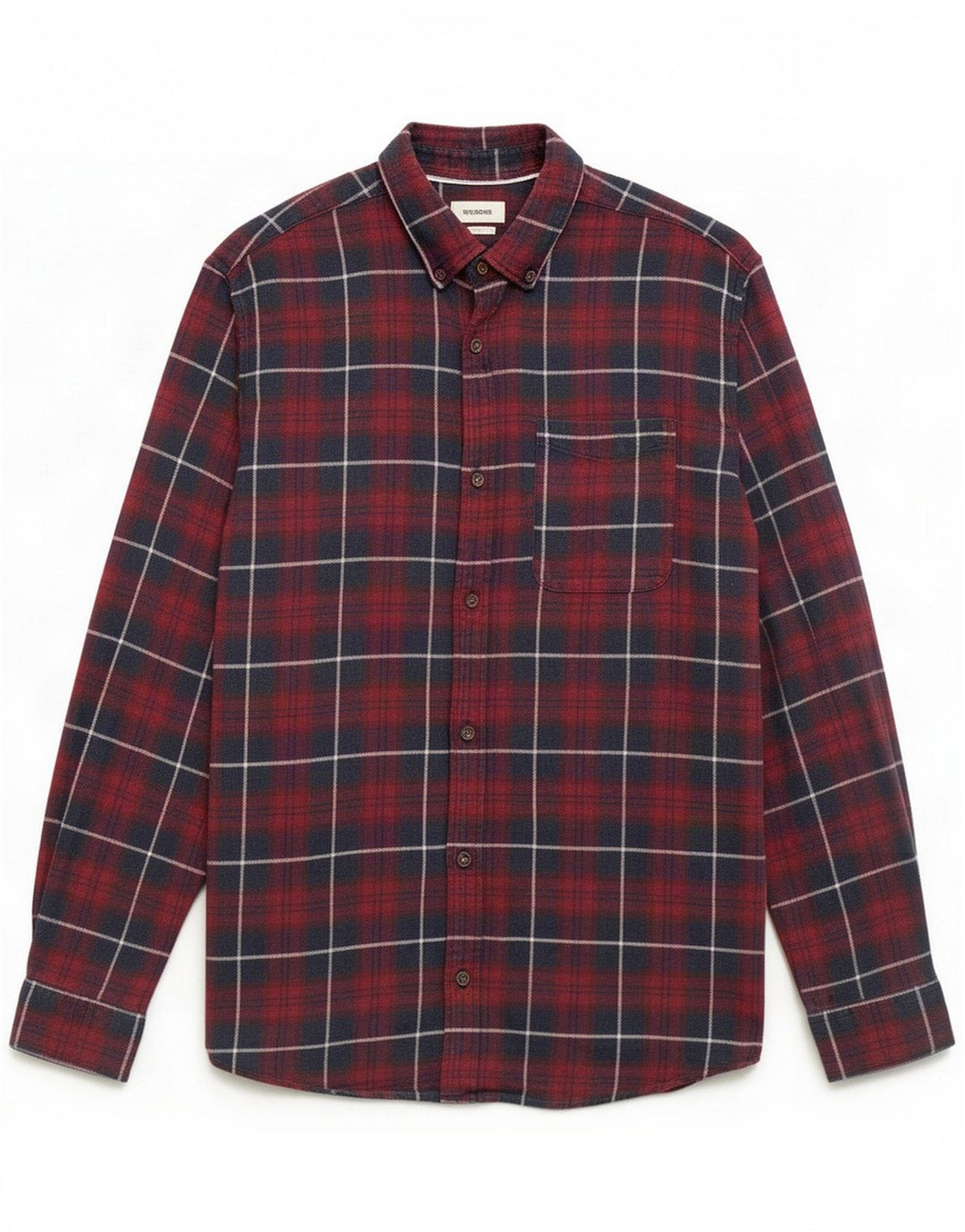 Jack & Jones Camicia in flanella da uomo di cotone a quadri marrone medio