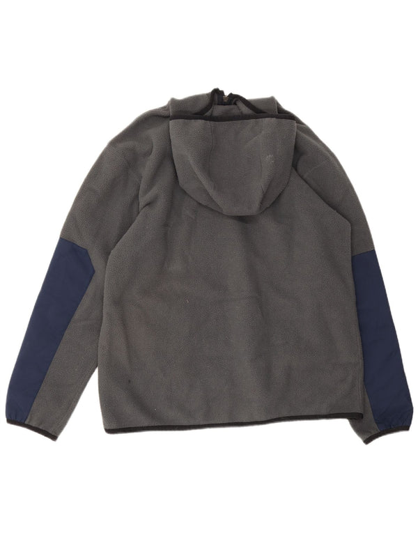 Maglione in pile da uomo Nike con cappuccio e zip UK 39/41 Colore grigio medio