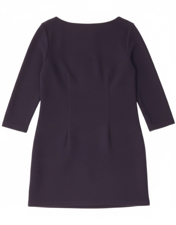 Abito a trapezio da donna con maniche a 3/4 Boden UK 10 piccolo in cotone blu navy