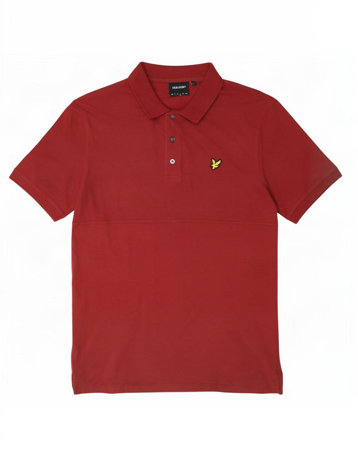 Polo da uomo Lyle & Scott grande in cotone marrone