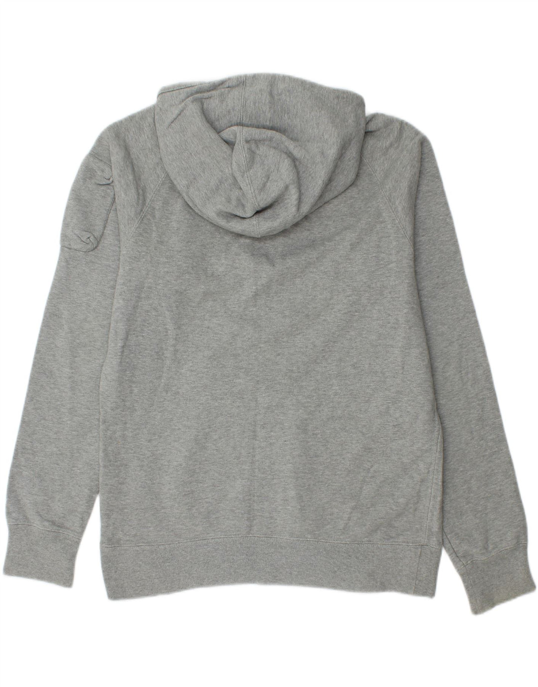 Maglia con cappuccio e zip Nike da uomo in cotone grigio medio chiazzato
