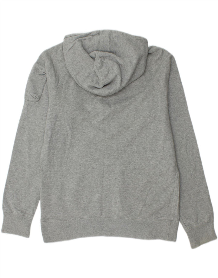 Maglia con cappuccio e zip Nike da uomo in cotone grigio medio chiazzato