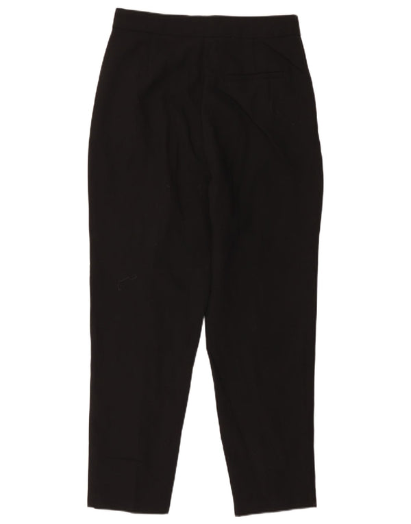 Pantaloni da abito affusolati a vita alta da donna Zara medi W28 L26 poliestere nero
