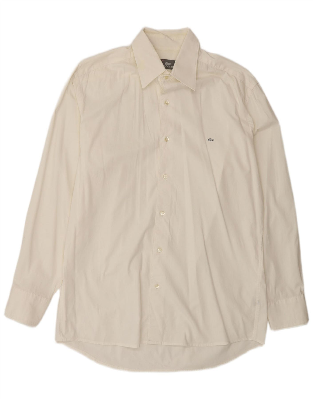 Camicia da uomo Lacoste taglia 41 grande in cotone bianco sporco