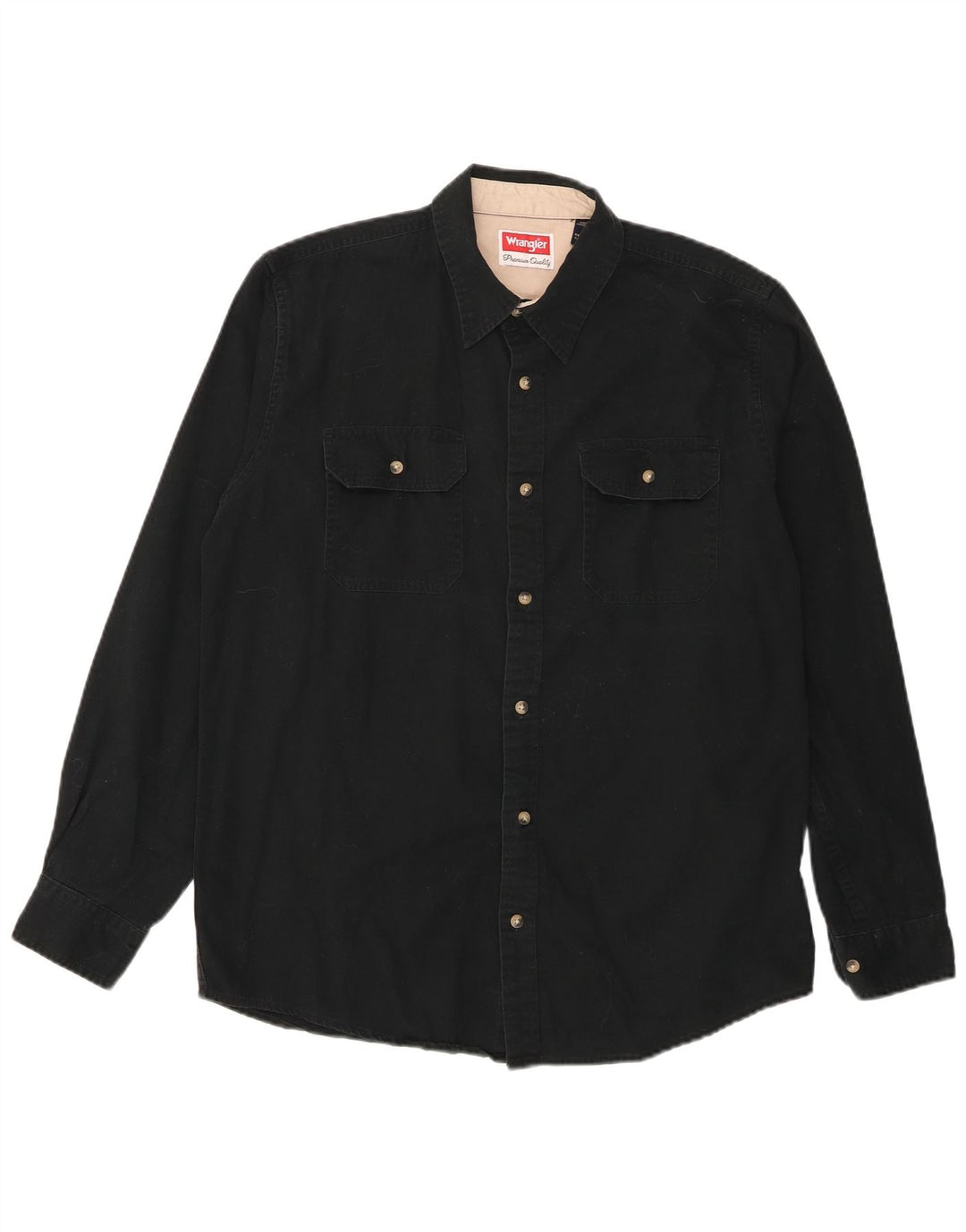 Camicia da uomo Wrangler in cotone nero medio