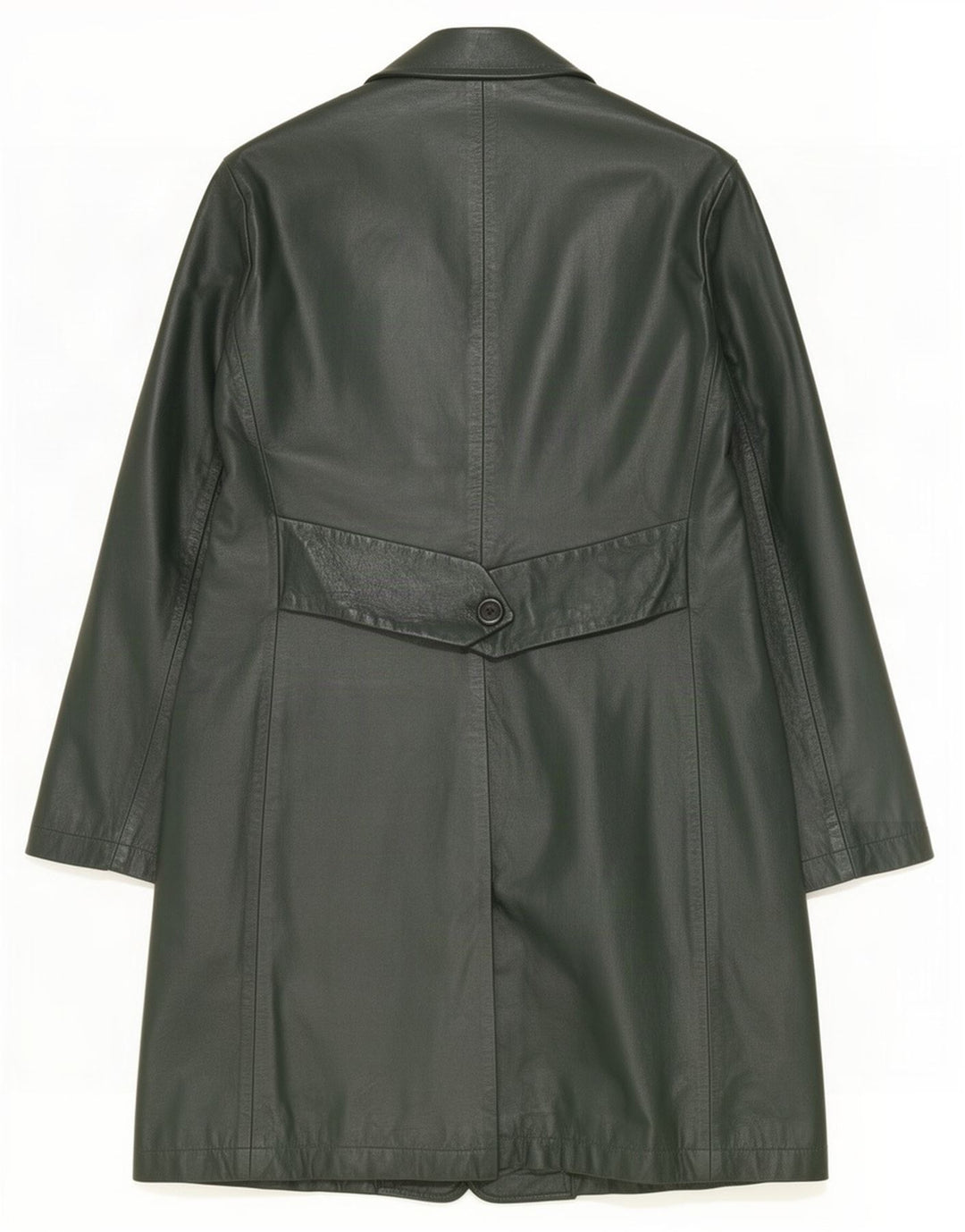 Cappotto in pelle vintage da donna IT 42 Verde medio