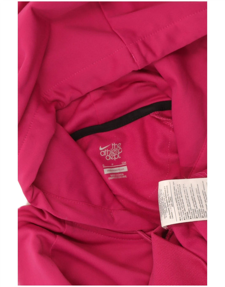 Maglione con cappuccio e zip da donna Nike UK 10 piccolo poliestere rosa