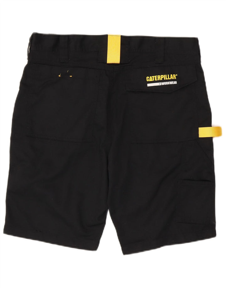 Pantaloncini cargo da lavoro da uomo CATERPILLAR W34 Large in poliestere nero