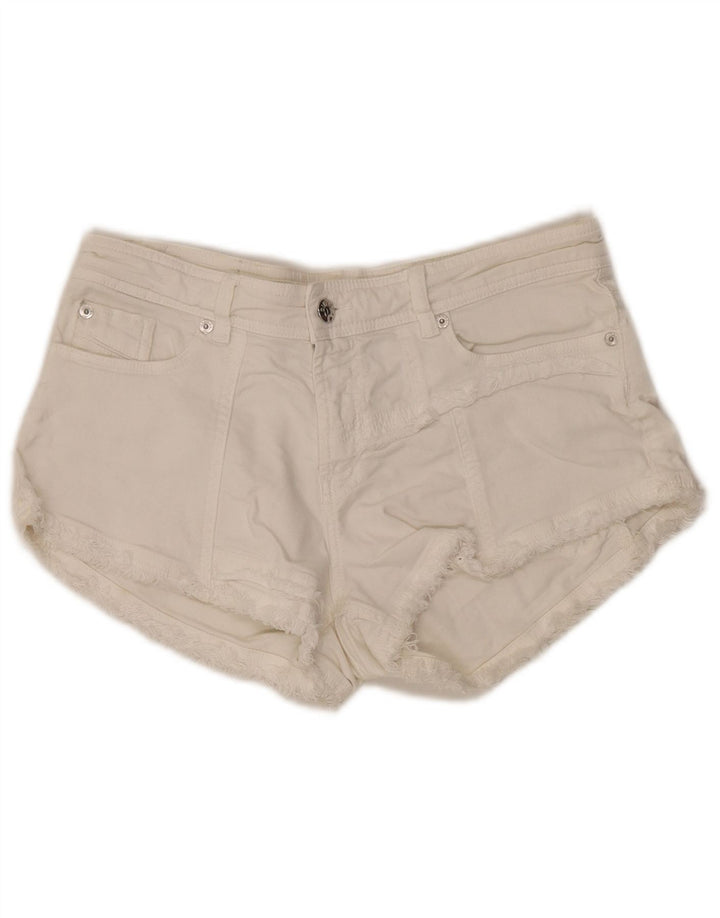 Pantaloncini di jeans da donna Diesel W28 bianco medio
