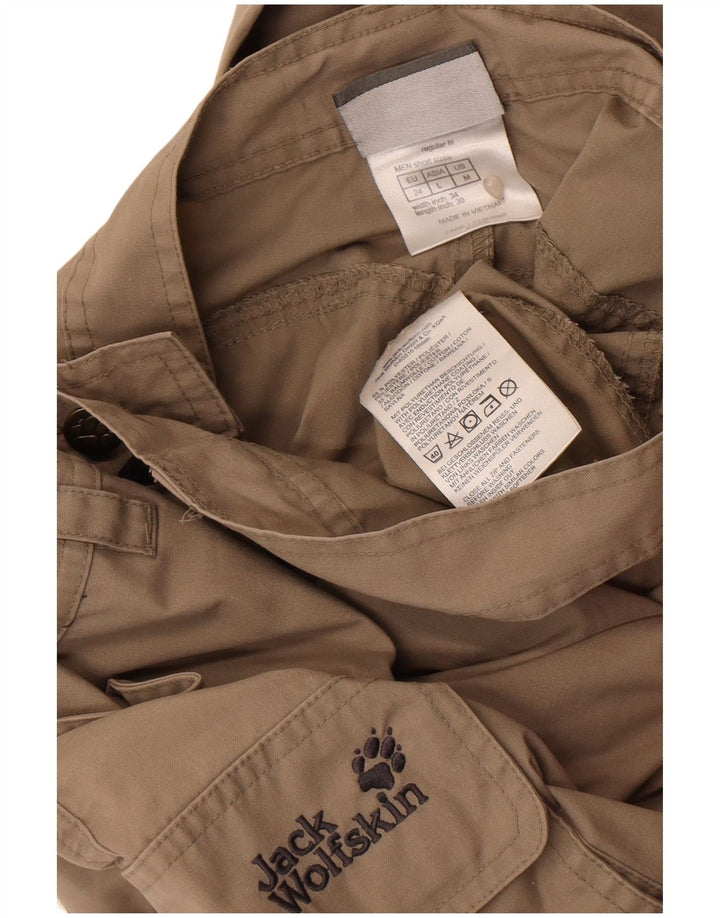 Pantaloni cargo corti da uomo Jack Wolfskin medi W34 L25 poliestere beige