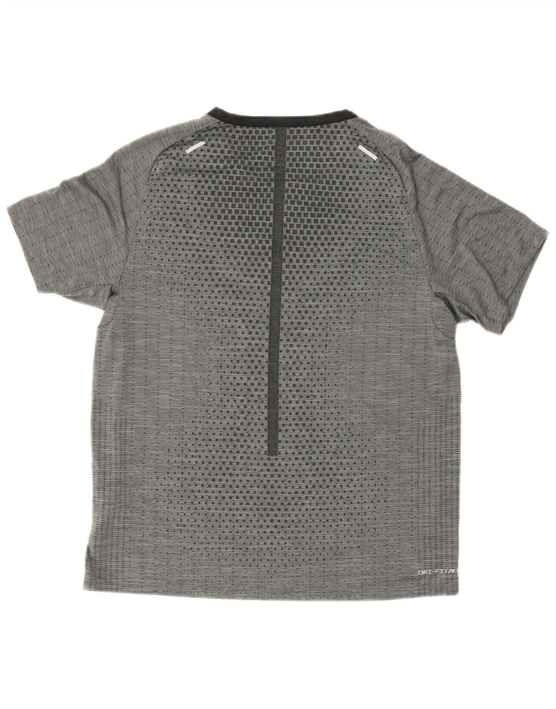 T-shirt Nike Dri Fit da uomo Top in poliestere geometrico grigio medio