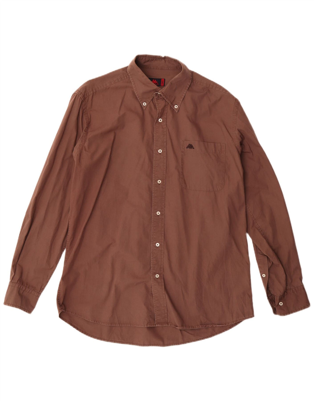 Camicia Kappa Uomo Large Marrone Cotone