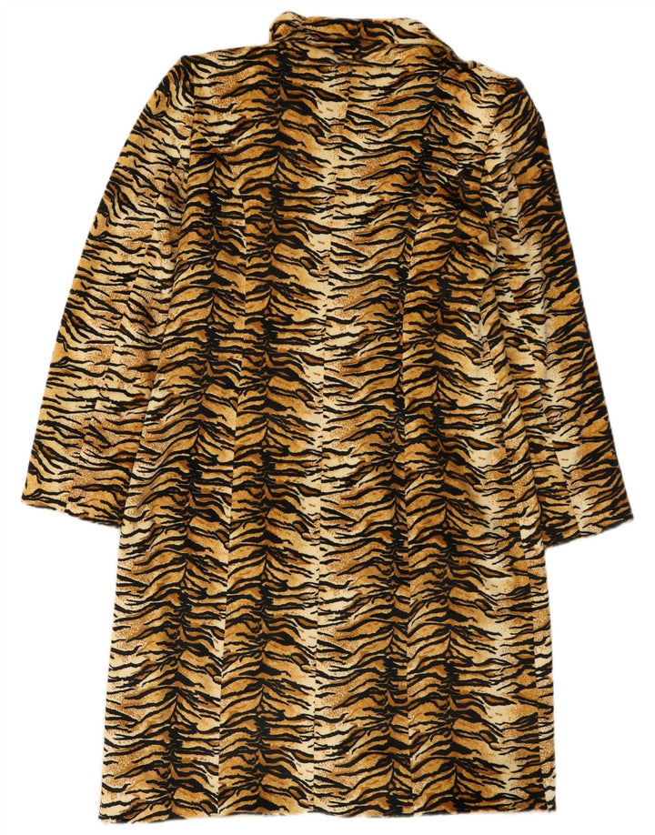 Soprabito da donna vintage IT 42 Poliuretano stampa animalier marrone medio