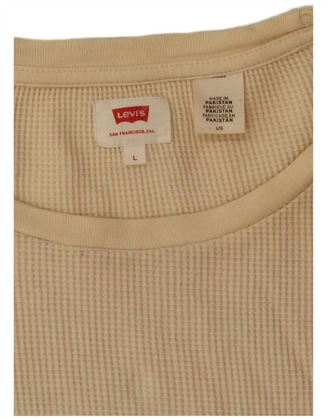 Levi's Mens Loose Fit Top manica lunga grande cotone beige
