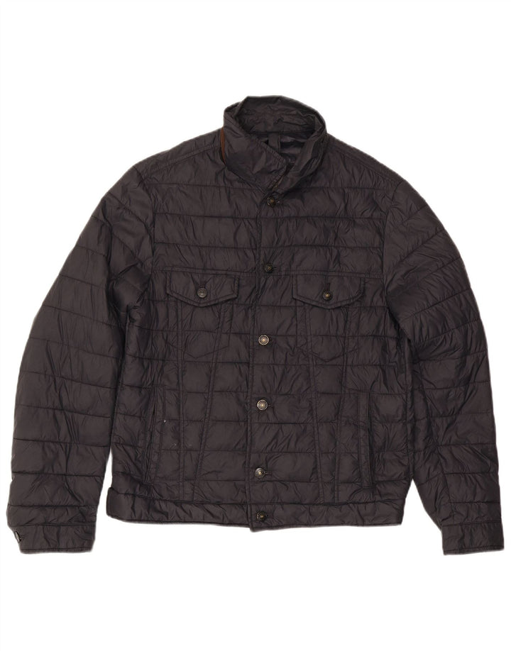 MASSIMO DUTTI Giacca imbottita da uomo UK 40 Large Poliestere nero