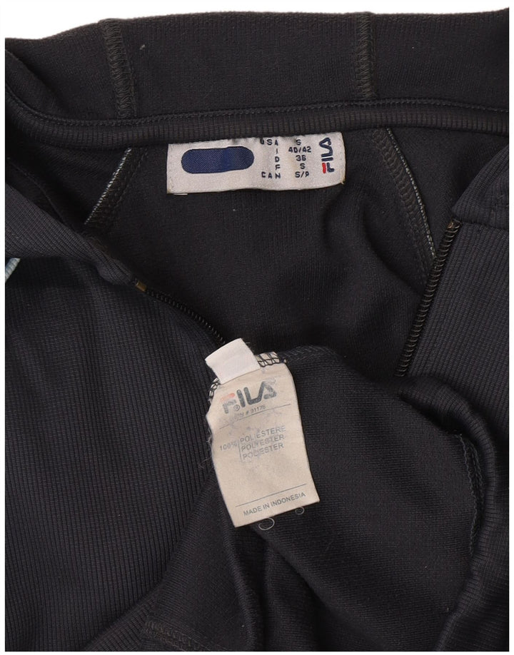 Felpa con cappuccio e zip da donna Fila IT 40/42 Small Blu Navy Poliestere