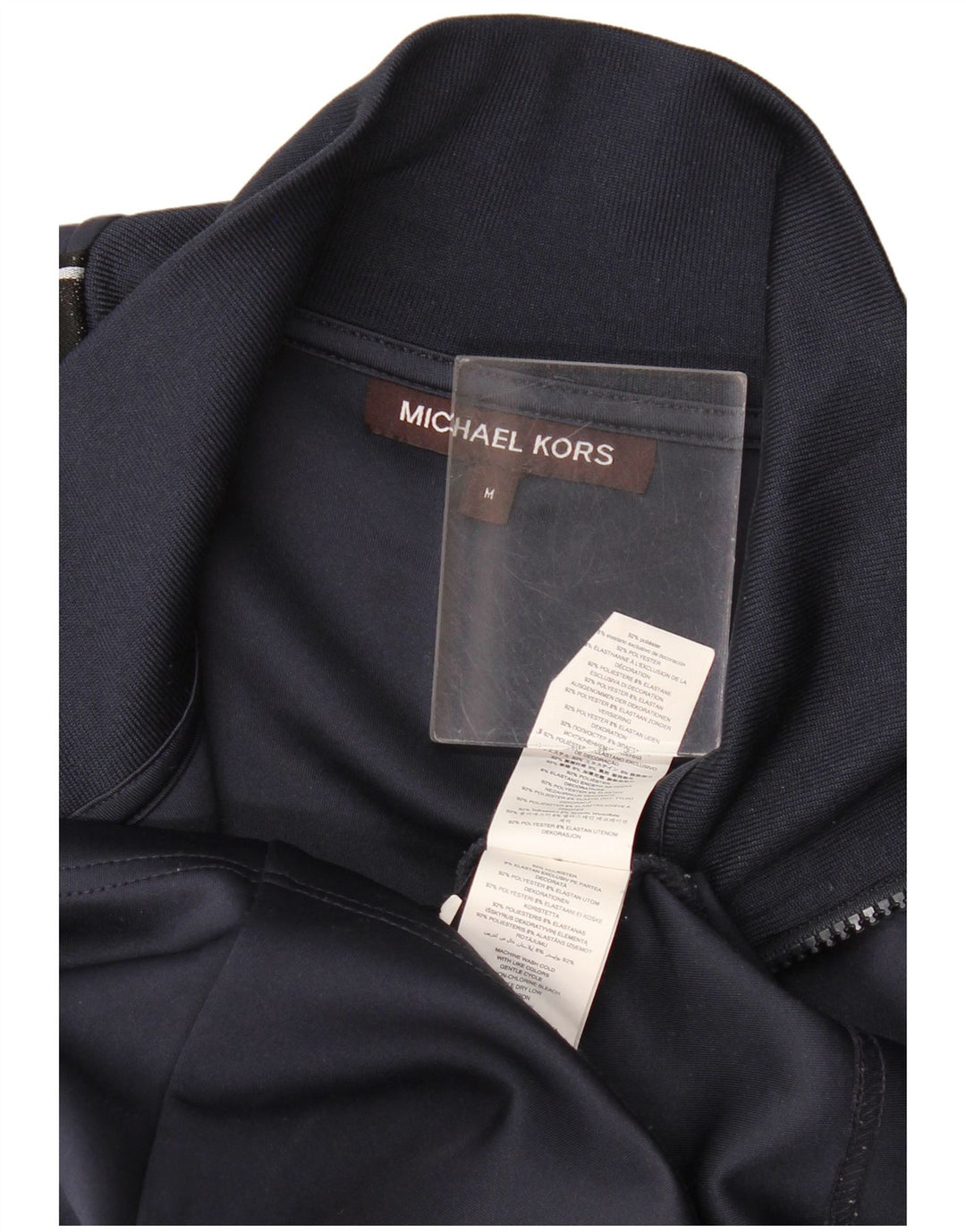 Giacca da tuta grafica da uomo Michael Kors media poliestere blu navy
