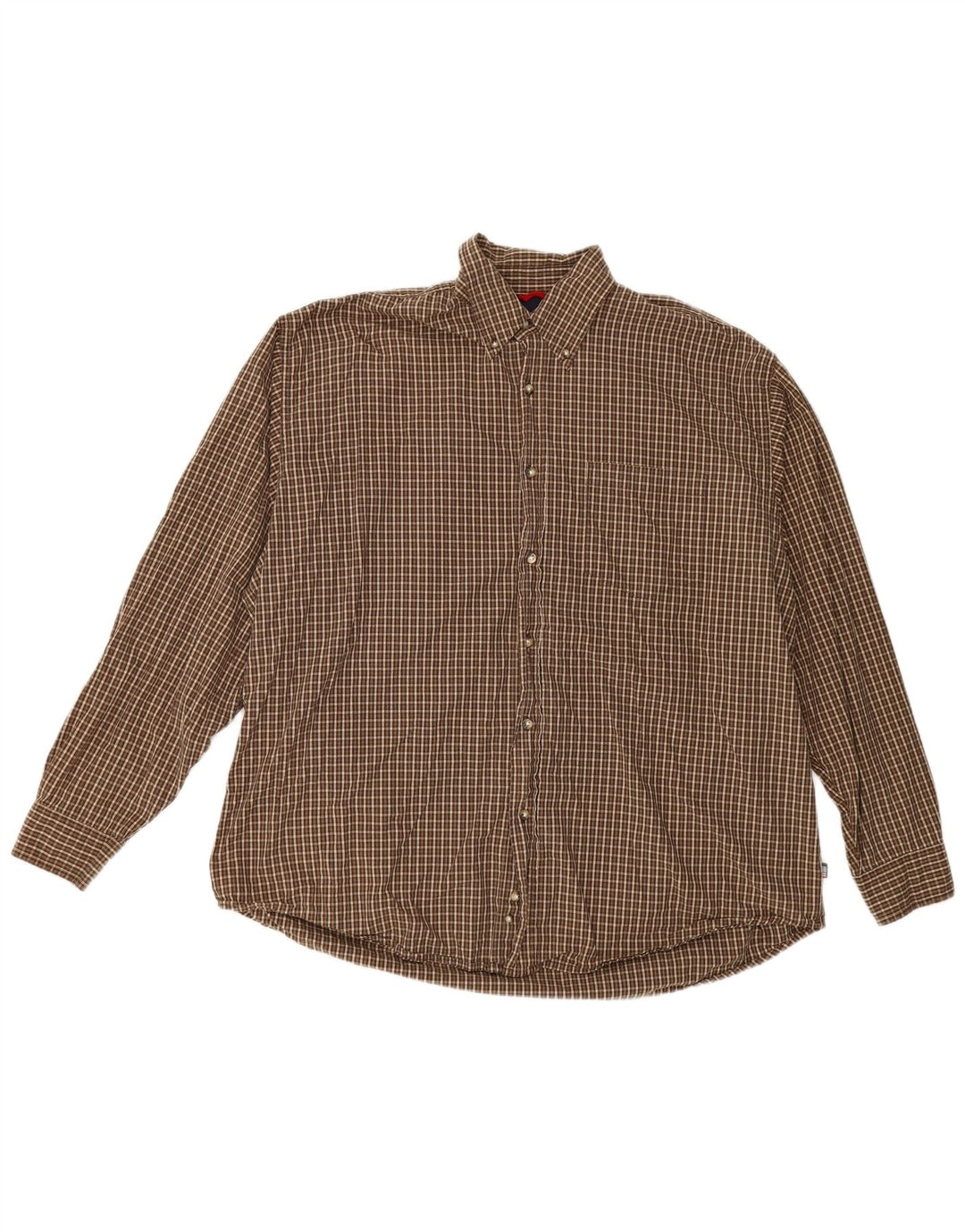 Camicia da uomo Wrangler XL in cotone a quadri marrone