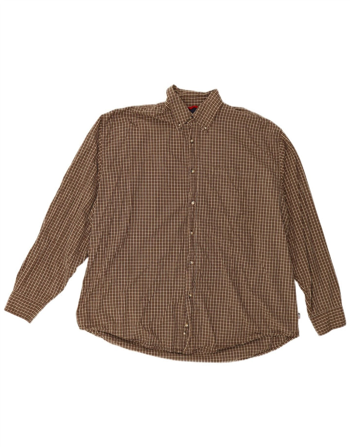 Camicia da uomo Wrangler XL in cotone a quadri marrone